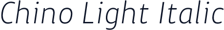 Chino Light Italic