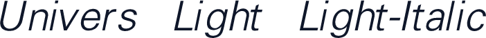 Univers Light Light-Italic