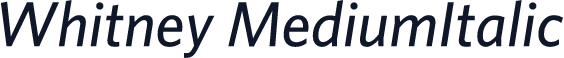Whitney MediumItalic