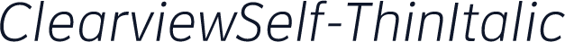 ClearviewSelf-ThinItalic