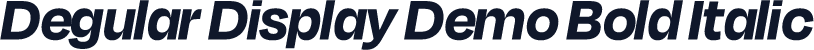 Degular Display Demo Bold Italic