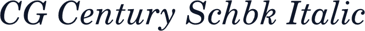 CG Century Schbk Italic