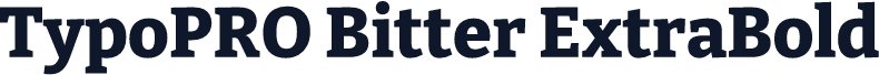 TypoPRO Bitter ExtraBold