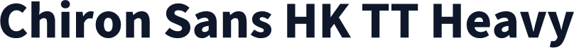 Chiron Sans HK TT Heavy