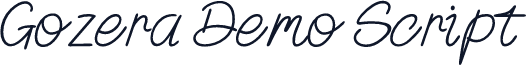Gozera Demo Script