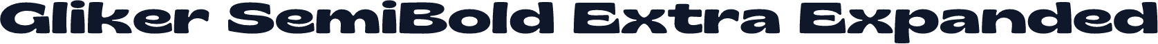 Gliker SemiBold Extra Expanded
