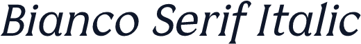 Bianco Serif Italic