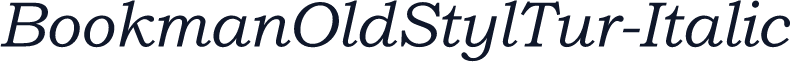 BookmanOldStylTur-Italic