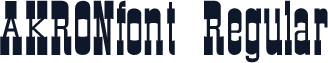 AKRONfont Regular