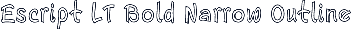 Escript LT Bold Narrow Outline