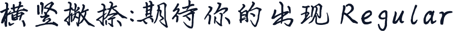 横竖撇捺：期待你的出现 Regular