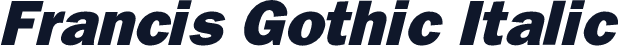 Francis Gothic Italic