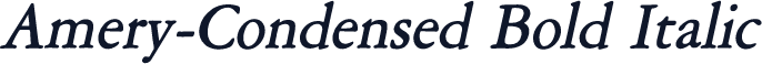 Amery-Condensed Bold Italic