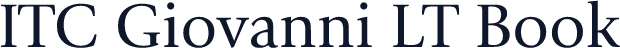 ITC Giovanni LT Book