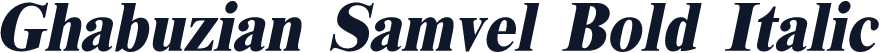 Ghabuzian Samvel Bold Italic