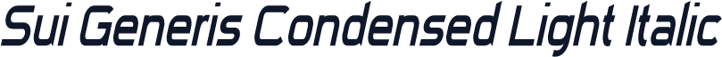 Sui Generis Condensed Light Italic