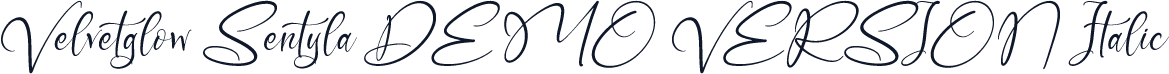 Velvetglow Sentyla DEMO VERSION Italic