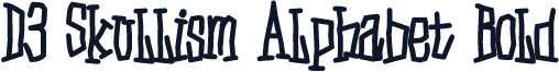 D3 Skullism Alphabet Bold