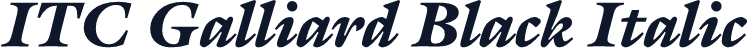 ITC Galliard Black Italic