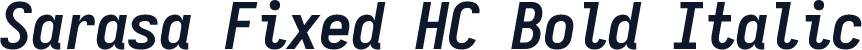 Sarasa Fixed HC Bold Italic
