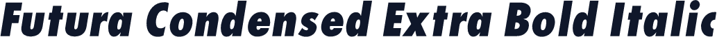 Futura Condensed Extra Bold Italic