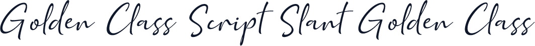 Golden Class Script Slant Golden Class
