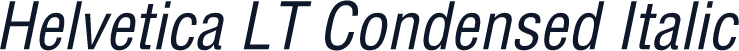 Helvetica LT Condensed Italic