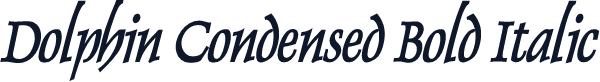 Dolphin Condensed Bold Italic