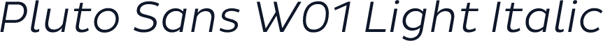 Pluto Sans W01 Light Italic