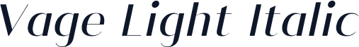 ☞Vage Light Italic