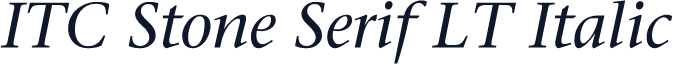 ITC Stone Serif LT Italic