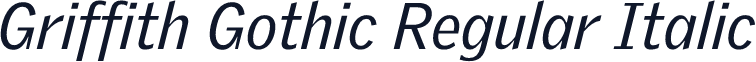 Griffith Gothic Regular Italic