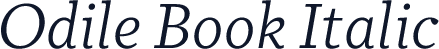 Odile Book Italic