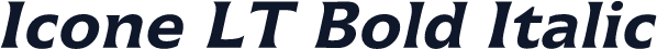 Icone LT Bold Italic