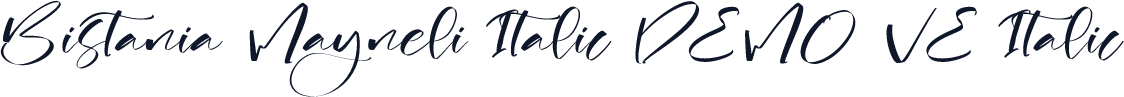 Bistania Mayneli Italic DEMO VE Italic