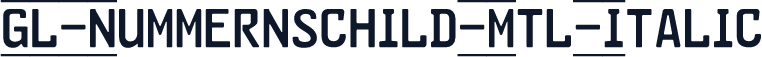 GL-Nummernschild-Mtl-Italic