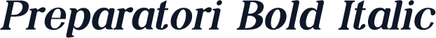 Preparatori Bold Italic