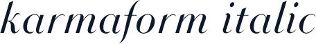 Karmaform Italic