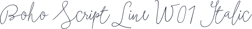 Boho Script Line W01 Italic
