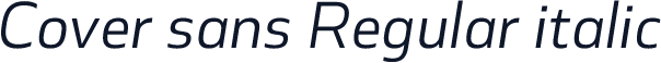 Cover sans Regular italic