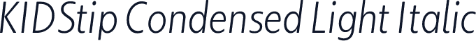 KIDStip Condensed Light Italic