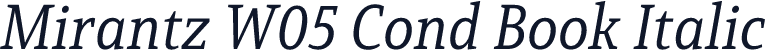 Mirantz W05 Cond Book Italic