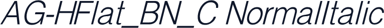 AG-HFlat_BN_C NormalItalic