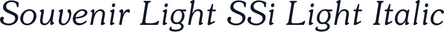 Souvenir Light SSi Light Italic