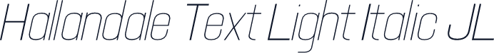 Hallandale Text Light Italic JL