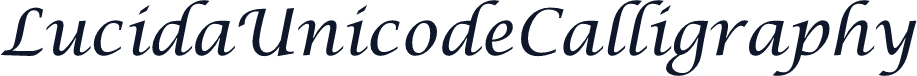 LucidaUnicodeCalligraphy