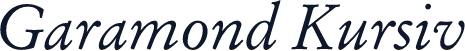 Garamond Kursiv