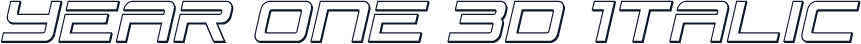 Year One 3D Italic