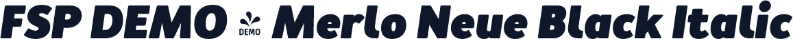 FSP DEMO - Merlo Neue Black Italic