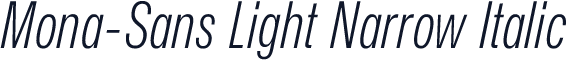Mona-Sans Light Narrow Italic
